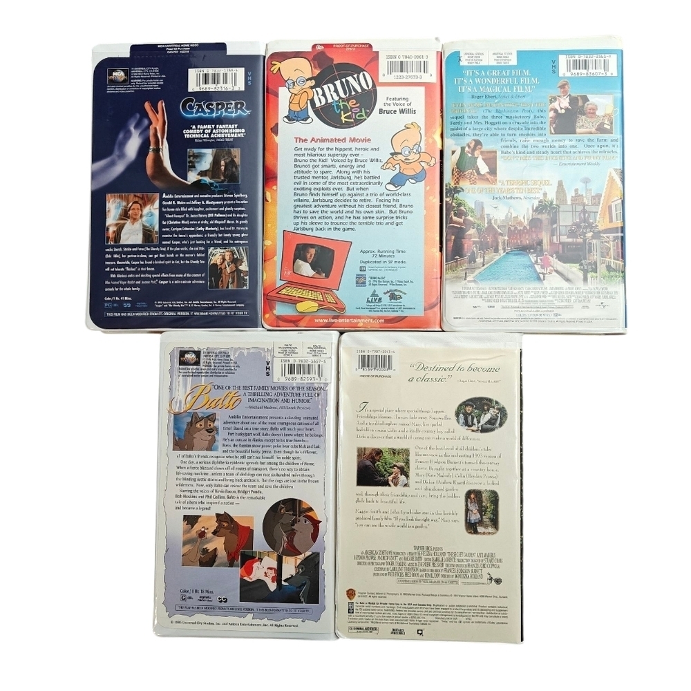 🚨 LAST CHANCE 🚨 VINTAGE Classic VHS Collection Bundle of 5 - Picture 9 of 9